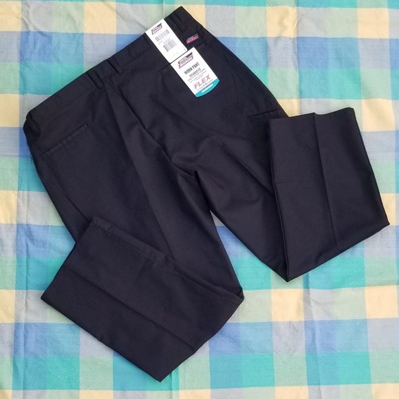 Dickies Work Pant Relaxed Fit Mens 42 X 32 Black Flex Straight Leg Pants NWT - Picture 2 of 11